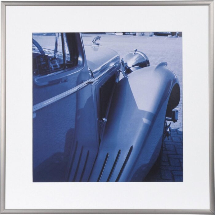 Henzo marco de aluminio Portofino 40x40 cm gris oscuro con passe-partout 30x30 cm
