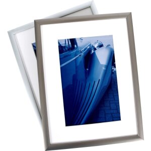 Henzo marco de aluminio Portofino 40x40 cm gris oscuro con passe-partout 30x30 cm