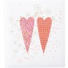 Libro de oro Diario de boda 2 corazones 23x25 cm 44 páginas ilustradas