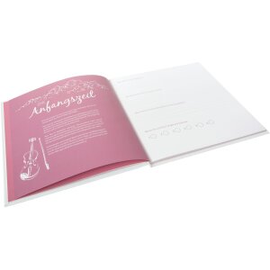 Libro de oro Diario de boda Juntos 23x25 cm 44 páginas ilustradas
