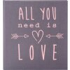 Libro de oro Diario de boda All You Need Is Love Gris 23x25 cm 44 Páginas