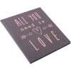 Libro de oro Diario de boda All You Need Is Love Gris 23x25 cm 44 Páginas