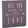 Libro de oro Diario de boda All You Need Is Love Gris 23x25 cm 44 Páginas