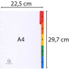 Índice impreso numéricamente, cartulina blanca 160 g, 10 pestañas - A4