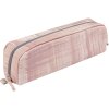 Estuche de cuero 21x4x6 cm salmón teñido