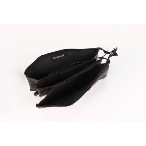 Estuche de piel 3 compartimentos negro