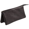 Estuche de piel 3 compartimentos negro