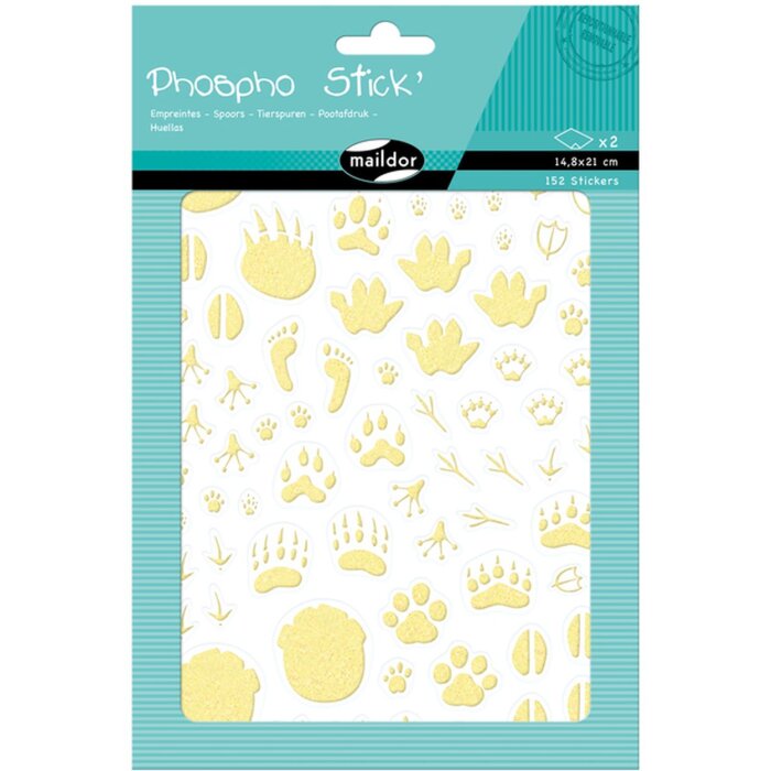 Phospho Stick, Pack 2 sh 14,8x21cm, Patas - Amarillo