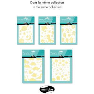 Phospho Stick, Pack 2 sh 14,8x21cm, Patas - Amarillo