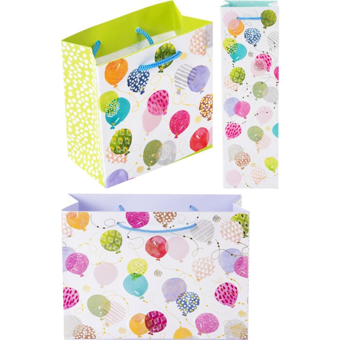 Bolsa de regalo Goldbuch Globos felices en 4 tamaños