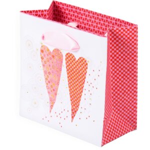 2 Corazones - Bolsas de regalo en 3 tamaños