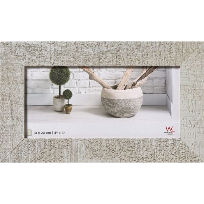 Marco de madera Walther Home gris claro 10x20 cm
