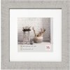 Marco de madera Walther HOME gris claro 20x20 cm con passepartout 15x15 cm