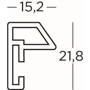 Walther Plastic Frame Steel Style 30x40 cm negro con passepartout 20x30 cm