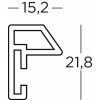 Walther Plastic Frame Steel Style 30x40 cm negro con passepartout 20x30 cm