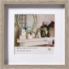 Marco de madera Walther 3D Estocolmo gris 30x30 cm con Passepartout 18x18 cm