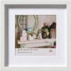 Marco de madera Walther 3D Estocolmo blanco 30x30 cm con Passepartout 18x18 cm