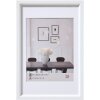 Marco de plástico Walther Steel Style 40x60 cm blanco con paspartú