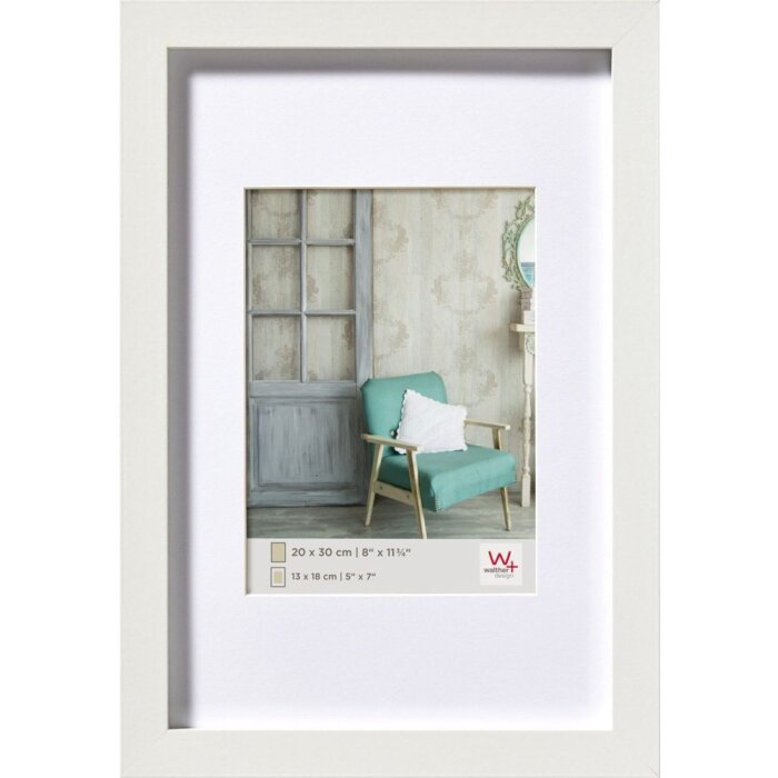 Marco de madera Walther Estocolmo blanco 60x80 cm