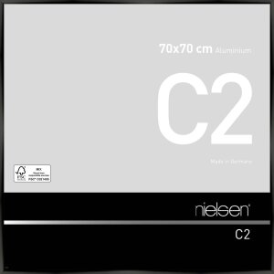 Marco de aluminio C2 anodizado negro brillo 70x70 cm