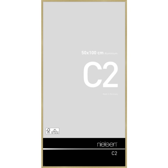 Nielsen Marco de aluminio C2 estructura oro mate 50x100 cm