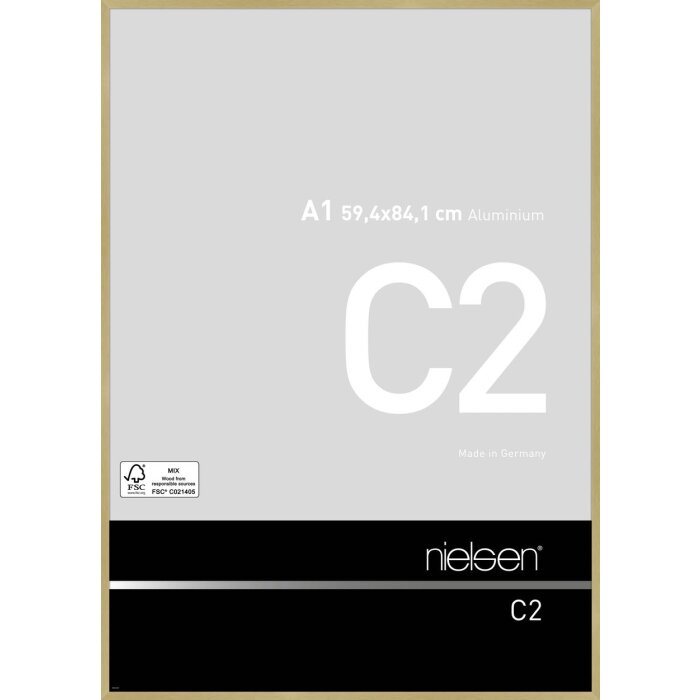 Estructura de aluminio C2 dorado mate 60x84 cm