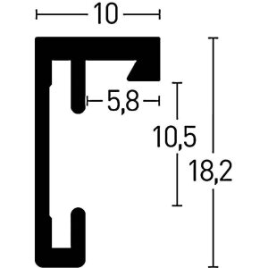 Estructura de aluminio C2 dorado mate 70x70 cm