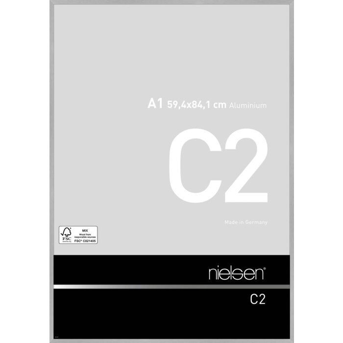 Estructura de aluminio C2 plata mate 60x84 cm