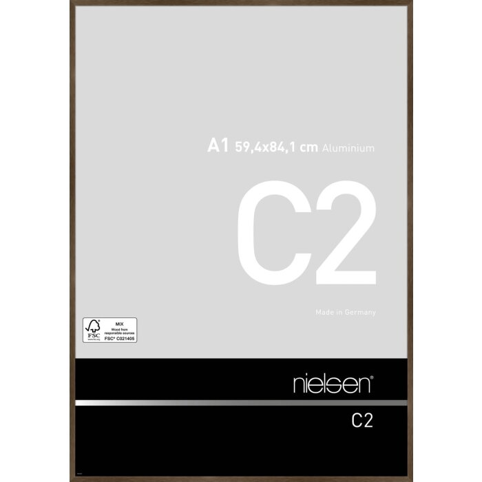 Estructura de aluminio C2 nogal mate 60x84 cm