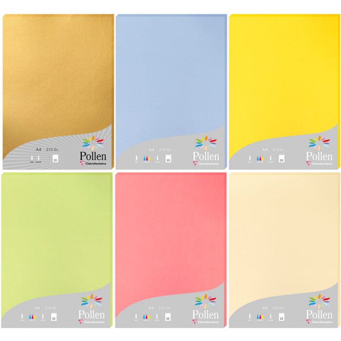 25 hojas de papel Polen, DIN A4, 210 g