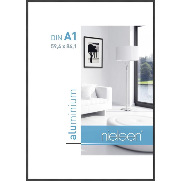 Marco de aluminio Nielsen Classic negro mate 60x84 cm DIN A1