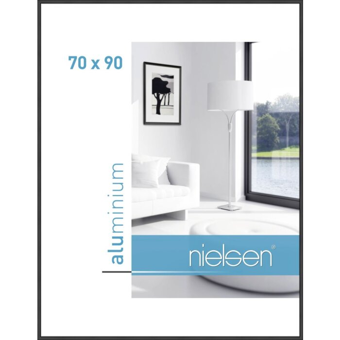 Marco de aluminio Nielsen Classic negro mate 70x90 cm