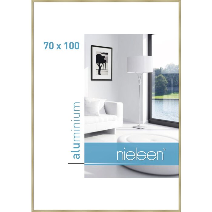 Marco de aluminio Nielsen Classic dorado mate 70x100 cm