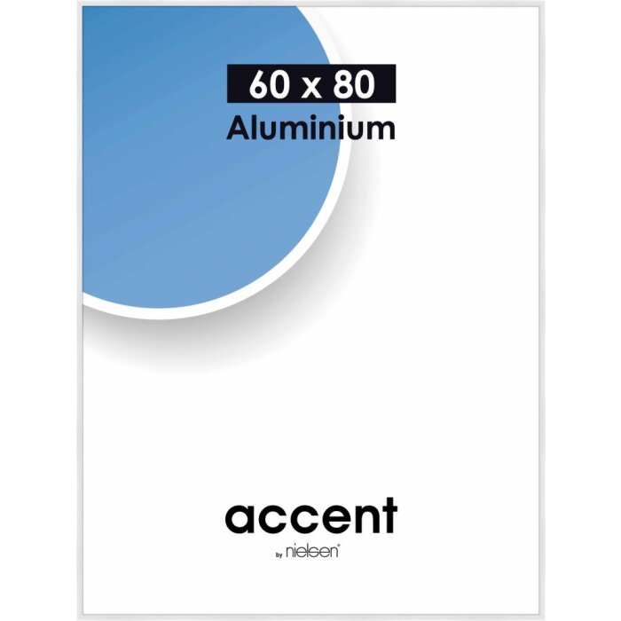 Marco de aluminio Accent, 60x80 cm, blanco brillante