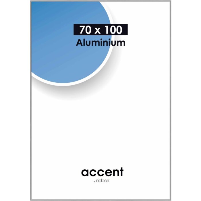 Marco de aluminio Accent, 70x100 cm, Plata