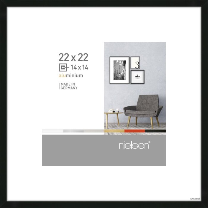 Nielsen Marco de aluminio Pixel 22x22 cm negro