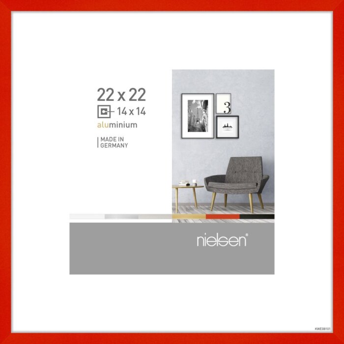 Nielsen Marco de aluminio Pixel 22x22 cm tornado rojo