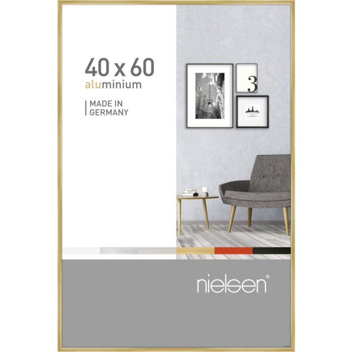 Marco de aluminio Nielsen Pixel 40x60 cm dorado brillante