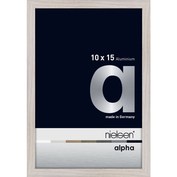 Marco de aluminio Nielsen Alpha 10x15 cm roble blanco
