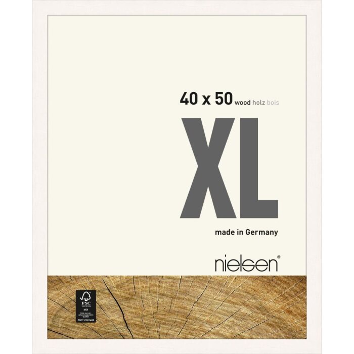 Marco de madera Nielsen XL 40x50 cm blanco opaco