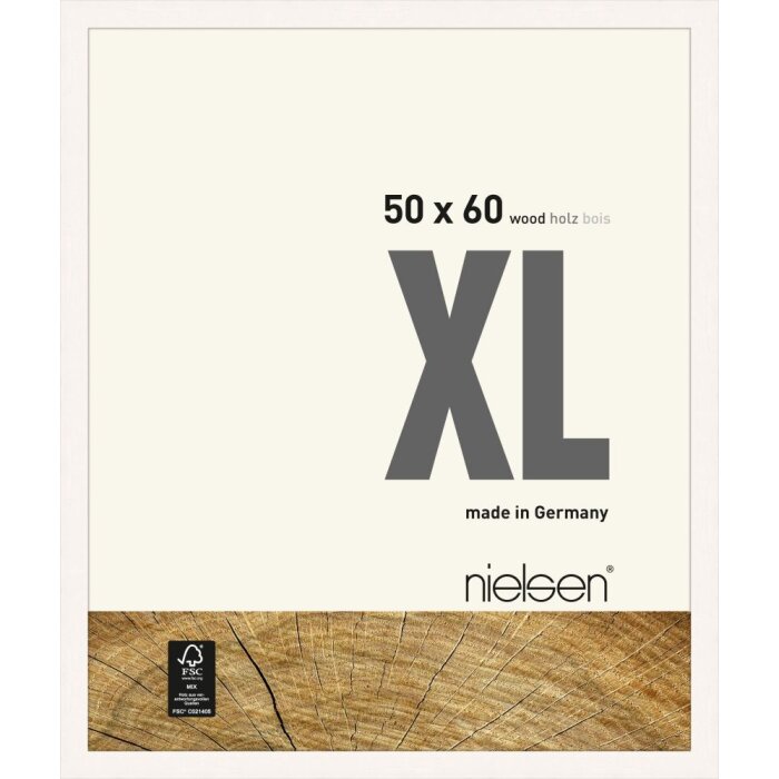 Marco de madera Nielsen XL 50x60 cm blanco opaco