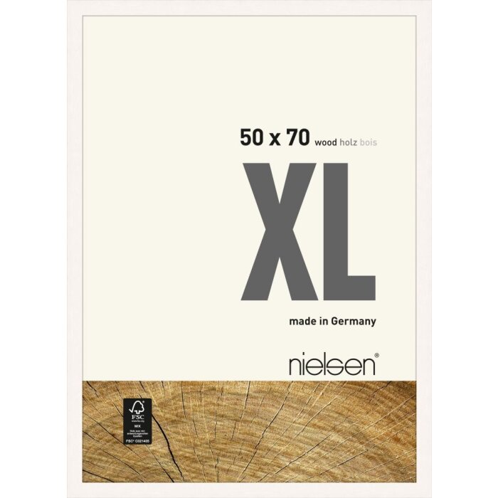 Marco de madera Nielsen XL 50x70 cm blanco opaco