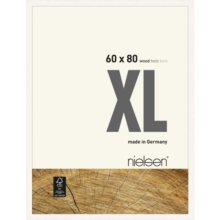 Marco de madera Nielsen XL 60x80 cm blanco opaco