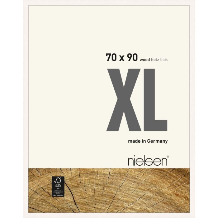 Marco de madera Nielsen XL 70x90 cm blanco opaco