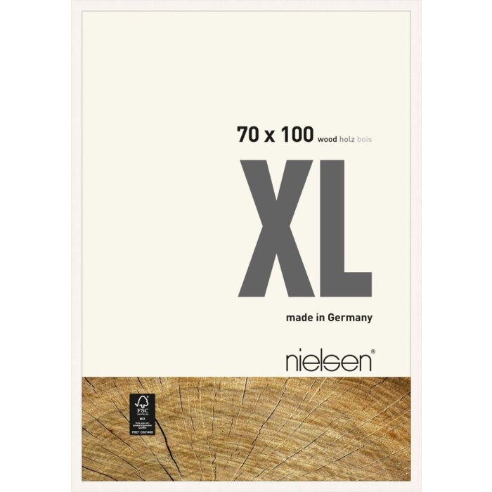 Marco de madera Nielsen XL 70x100 cm blanco opaco
