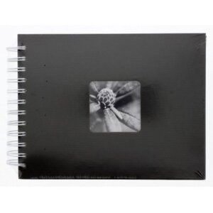 Álbum espiral Fine Art, 24x17 cm, 50 páginas blancas, negro