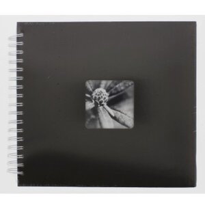 Álbum espiral Fine Art, 28x24 cm, 50 páginas blancas, negro