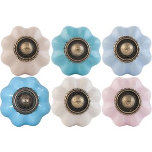 Pomo de mueble en forma de flor 3 cm - varios diseños