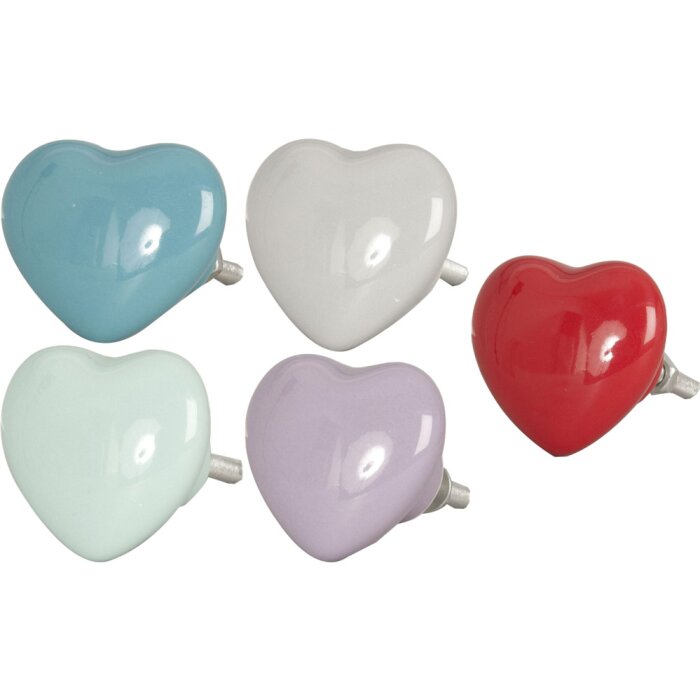 Clayre & Eef Pomo Mueble Corazón - Varios Diseños