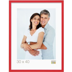 Marco madera rojo-blanco S43AL
